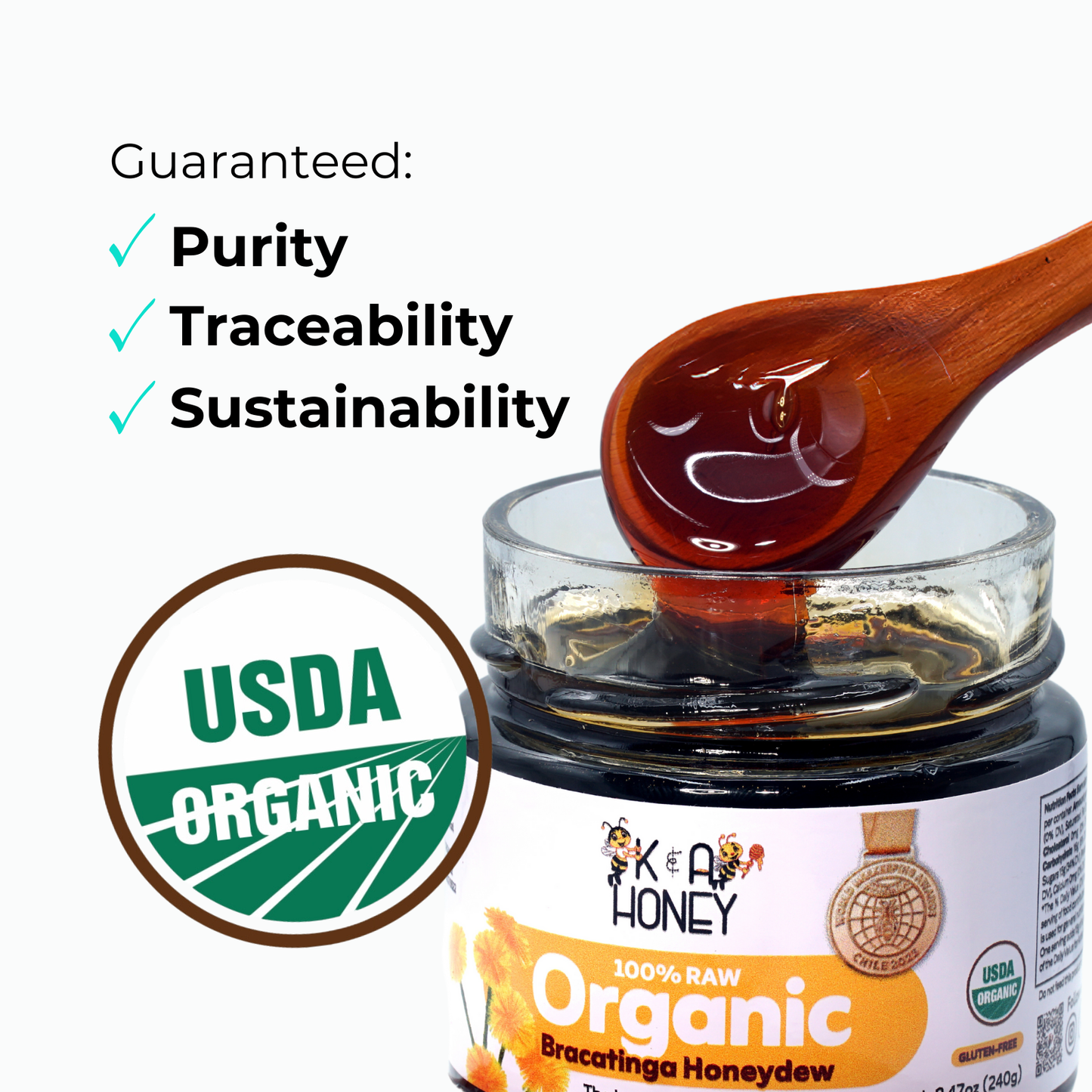 Bracatinga Organic Honeydew - 8.47 oz
