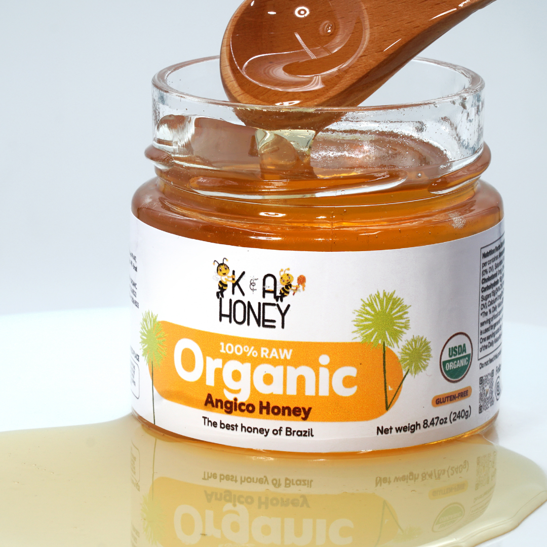 Organic Angico Honey – Mild Medicinal Honey from Brazil 860012781812 $ k&a honey
