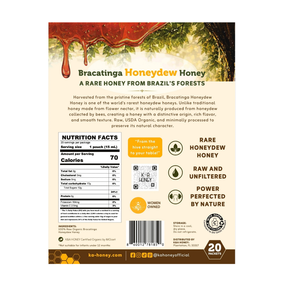 Organic Bracatinga Honeydew Liquid Candy (20 units) — Mineral-Rich Wellness Family Pack