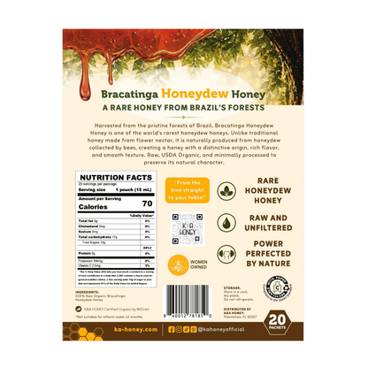 Organic Bracatinga Honeydew Honey Liquid Candy (3 units) — On-the-Go Snack Pack